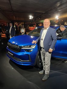 Skoda-Österreich-Chef Markus Stifter bei der Weltpremiere des neuen Kodiaq in Berlin.