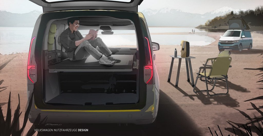 VW Caddy Mini-Camper Innenraum