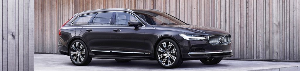 The refreshed Volvo V90 Recharge T8 plug-in hybrid in Platinum Grey